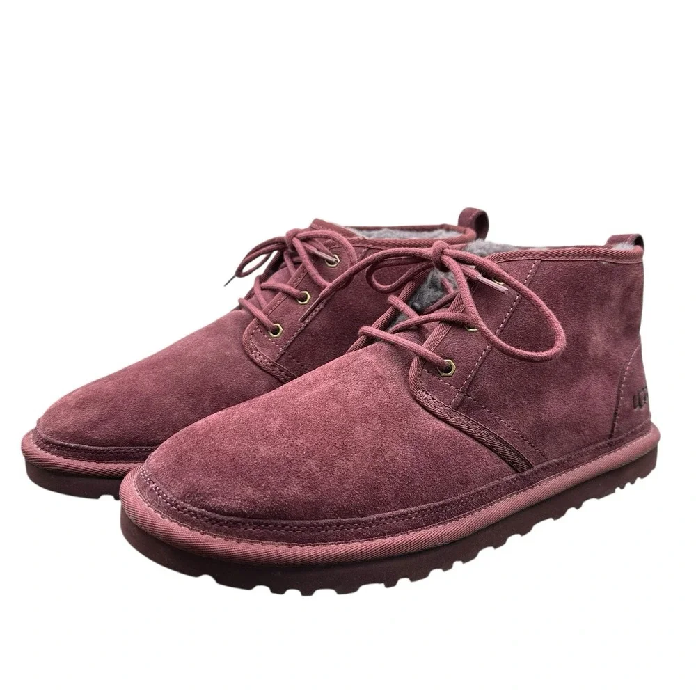 UGG Men's Size 12 Neumel Classic Suede Lace Up Chukka Boot Shoes Wine